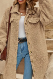 Plain Button Up Sherpa Jacket