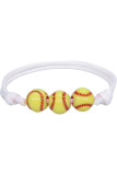Baseball Beads Pendant Cord Bracelet MOQ 5pcs