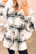 Black Plaid Button-Up Flap Pocket Shacket