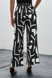 High Waist Abstract Print Pants