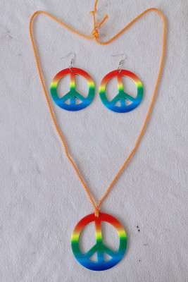 Halloween Rainbow Necklace and Earrings Set