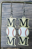 Mom Pattern Wooden Earrings