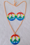 Halloween Rainbow Necklace and Earrings Set