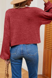 V Neck Long Sleeves Plain Top
