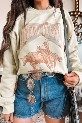 Retro WILD WEST Rodeo Graphic Sweatshirt