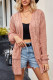 Plain Cable Knit Open Pockets Sweater Cardigan