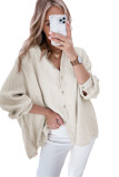 Apricot Crinkle 3/4 Sleeve Oversized Shirt