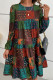 Multicolor Printed Babydoll Dress
