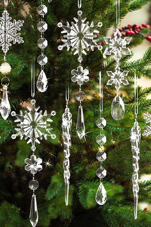 Clear Ice Decoration MOQ 3pcs