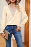 V Neck Long Sleeves Plain Top