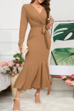 Ribbed Knitting Slim Dress