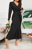 Ribbed Knitting Slim Dress