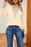 V Neck Long Sleeves Plain Top