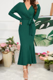 Ribbed Knitting Slim Dress