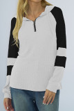 Zipper Down Reglan Sleeves Hoodies