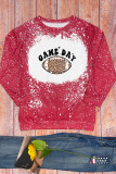 Game Day Football Bleached Print Plus Size Top
