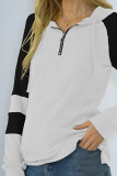 Zipper Down Reglan Sleeves Hoodies