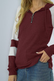 Zipper Down Reglan Sleeves Hoodies
