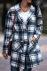 Fleece Button Pockets Plaid Shacket