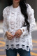 Cable Knit Ripped Hem Sweater
