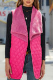 Fleece Splicing SLeeveless Vest Coat