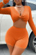 Plain Twisted Open Bust Hollow Out Romper