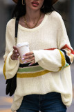 Colorblock Stripes Loose Knitting Sweater