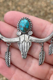 Turquoise Bull Head Necklace