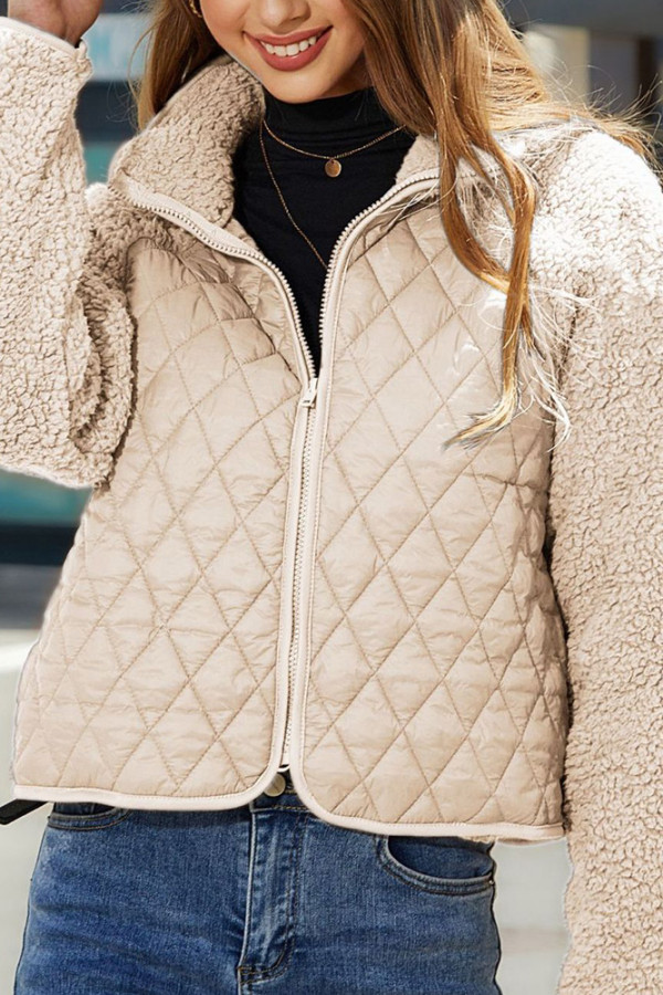 Fleece Zipper Short Jacket Coat
