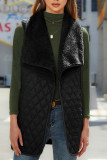 Fleece Splicing SLeeveless Vest Coat