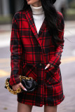 Fleece Button Pockets Plaid Shacket