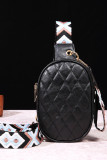 Quilted PU Embroidery Strap Sling Bag MOQ 3pcs