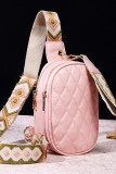 Quilted PU Embroidery Strap Sling Bag MOQ 3pcs