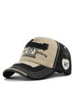 Vintage Colorblock Embroidery Patchwork Baseball Cap