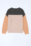 Black TOUCHDOWN SEASON Colorblock Corded Blouse