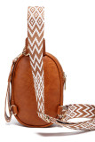 Quilted PU Embroidery Strap Sling Bag MOQ 3pcs