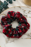 Plaid Christmas Pattern Hair Rope MOQ 5pcs