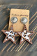 Western Star Wooden Earrings MOQ 5pcs
