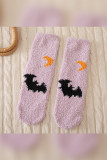 Hallowe Pumpkin Bat Fleece Socks