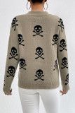 Skull Halloween Knitting Pullover Sweater
