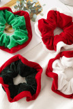 Christmas Contrast Color Velvet Head Rope MOQ 5pcs