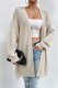 Plain Front Open Knitting Cardigan