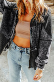 Women Plain Waffle Knit Splicing Zipper Hooded Jacket Boutique Wholesale