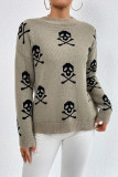 Skull Halloween Knitting Pullover Sweater