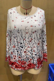 Flower Print Plus Size Top