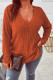Plain V Neck Rib Plus Size Top