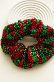 Christmas Striped Hair Rope MOQ 5pcs