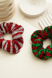 Christmas Striped Hair Rope MOQ 5pcs