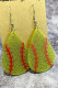 Glitter American Football Earrings MOQ 5pcs