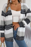 Stripe Open Knit Cardigan